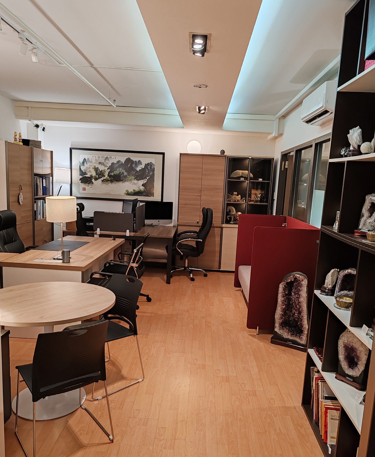 Furnished office inside the Enterprise Hub warehouse unit